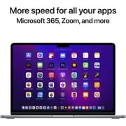 أبل ماك بوك أير 13.6 بوصة (2022) بشريحة M2، (8 جيجابايت، 256 جيجابايت)، كرت شاشة ثماني النوى، نظام macOS Monterey، لوحة مفاتيح عربية وإنجليزية، لون رمادي فلكي، إصدار الشرق الأوسط