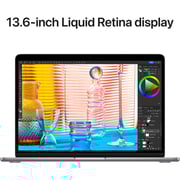 Apple MacBook Air 13.6-inch (2022) - Apple M2 Chip / 8GB RAM / 256GB SSD / 8-core GPU / macOS Monterey / English Keyboard / Space Grey / Middle East Version - [MLXW3ZS/A]