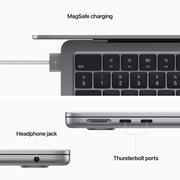 Apple MacBook Air 13.6-inch (2022) - Apple M2 Chip / 8GB RAM / 256GB SSD / 8-core GPU / macOS Monterey / English Keyboard / Space Grey / Middle East Version - [MLXW3ZS/A]