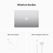 Apple MacBook Air 13.6-inch (2022) - Apple M2 Chip / 8GB RAM / 512GB SSD / 10-core GPU / macOS Monterey / English Keyboard / Silver / Middle East Version - [MLY03ZS/A]