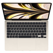 Apple MacBook Air 13.6-inch (2022) - Apple M2 Chip / 8GB RAM / 256GB SSD / 8-core GPU / macOS Monterey / English & Arabic Keyboard / Starlight / Middle East Version - [MLY13AB/A]