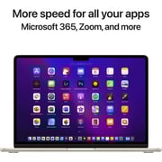 Apple MacBook Air 13.6-inch (2022) - Apple M2 Chip / 8GB RAM / 256GB SSD / 8-core GPU / macOS Monterey / English & Arabic Keyboard / Starlight / Middle East Version - [MLY13AB/A]