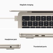 Apple MacBook Air 13.6-inch (2022) - Apple M2 Chip / 8GB RAM / 256GB SSD / 8-core GPU / macOS Monterey / English Keyboard / Starlight / Middle East Version - [MLY13ZS/A]