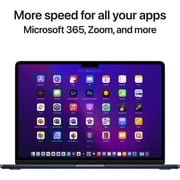 Apple MacBook Air 13.6-inch (2022) - Apple M2 Chip / 8GB RAM / 256GB SSD / 8-core GPU / macOS Monterey / English Keyboard / Midnight / Middle East Version - [MLY33ZS/A]