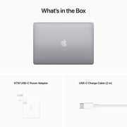 Apple MacBook Pro 13.3-inch (2022) - Apple M2 Chip / 8GB RAM / 256GB SSD / 10-core GPU / macOS Monterey / English & Arabic Keyboard / Space Grey / Middle East Version - [MNEH3AB/A]