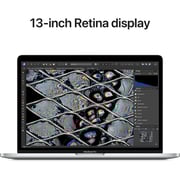 Apple MacBook Pro 13.3-inch (2022) - Apple M2 Chip / 8GB RAM / 256GB SSD / 10-core GPU / macOS Monterey / English Keyboard / Silver / Middle East Version - [MNEP3ZS/A]