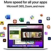 Apple MacBook Pro 13.3-inch (2022) - Apple M2 Chip / 8GB RAM / 256GB SSD / 10-core GPU / macOS Monterey / English Keyboard / Silver / Middle East Version - [MNEP3ZS/A]