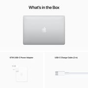 Apple MacBook Pro 13.3-inch (2022) - Apple M2 Chip / 8GB RAM / 256GB SSD / 10-core GPU / macOS Monterey / English Keyboard / Silver / Middle East Version - [MNEP3ZS/A]