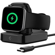 Spigen For Apple Watch Charger Stand [mfi Certified] Fast Charger For Apple Watch Series 7 6 Se 5 4 3 2 1 45mm 44mm 42mm 41mm 40mm 38mm With Nightstand Mode (built In Charger & Usb C Cable/no Adapter)