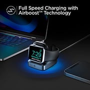 Spigen For Apple Watch Charger Stand [mfi Certified] Fast Charger For Apple Watch Series 7 6 Se 5 4 3 2 1 45mm 44mm 42mm 41mm 40mm 38mm With Nightstand Mode (built In Charger & Usb C Cable/no Adapter)