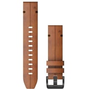 Garmin Quickfit 22 Watch Band Laser Chestnut Leather 010-12863-05