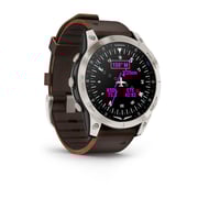 Garmin D2 Mach 1 Aviator Smartwatch With Oxford Brown Leather Band 47mm 010-02582-55