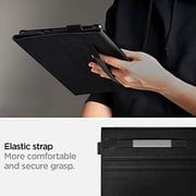 Spigen Stand Folio Designed For Microsoft Surface Pro X Case Cover With Pen Holder (2021/2020/2019) - Charcoal Gray