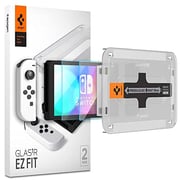Spigen Glastr Ez Fit [2 Pack] Designed For Nintendo Switch (oled Model) Screen Protector Premium Tempered Glass