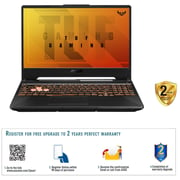 لابتوب اسوس TUF Gaming F15 FX506LHB - Core i5 2.50 جيجاهرتز 8 جيجابايت 512 جيجابايت 4 جيجابايت Win11Home 15.6 بوصة فل اتش دي أسود نيفيديا GeForce GTX 1650