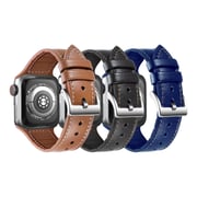 Green Lion Genuine Leather Watch Strap for Apple Watch 44mm - Brown