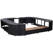Vidaxl Square Spa Surround Black 268 X 268 X 55 Cm Poly Rattan
