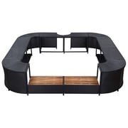Vidaxl Square Spa Surround Black 268 X 268 X 55 Cm Poly Rattan