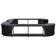 Vidaxl Square Spa Surround Black 268 X 268 X 55 Cm Poly Rattan