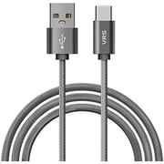 Vrs Design Usb-c Charger Cable [1meter] Usb 3.0 Type C To Usb-a Fast Charging Syncing Cord Compatible With Samsung, Nintendo Switch, Huawei, Sony, Nokia, Oneplus, Google And More Dark Silver
