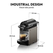 ماكينة صنع القهوة الكهربائية نيسبريسو C61 بيكسي C61-BU-TI + ايروتشينو أسود