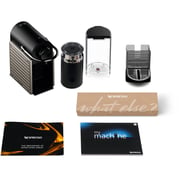 Nespresso C61 Pixie Electric Coffee Machine C61-BU-TI + Aeroccino Black