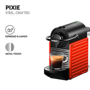 Nespresso C61 Pixie Electric Coffee Machine C61-BU-RE + Aeroccino Black