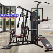 Skyland Fitness Home Gym 3 Station Heavy Duty With 71kg Weight Stack With Pull Up Bar Sit Up Power Tower Workout Stand Bench Press , GM-8144