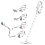 Deerma Zq600 Multifunctional Handheld Steam Mop Floor Cleaner 150c Steam Glass Cleaning Steam Iron Scouring Pad Extension Wand & Hose Sterilize - White