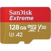Sandisk Memory Card Extreme MicroSD UHS I 128GB Red/Beige SDSQXAA-128G-GN6MN