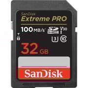 بطاقة ذاكرة سانديسك إكستريم برو SD UHS I سعة 64 جيجابايت أسود SDSDXXU-064G-GN4IN