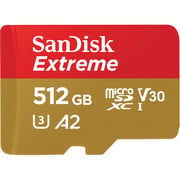 Sandisk Memory Card Extreme MicroSD UHS I 512GB Red/Beige SDSQXAV-512G-GN6MN