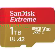 Sandisk Memory Card Extreme MicroSD UHS I 1TB Red/Beige SDSQXAV-1T00-GN6MN
