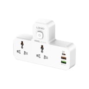 Ldnio Double Plug Adaptor With Touch Control Nightlight, 2 Way Plugs Extension Multi Sockets Wall Charger Adapter With 1 Usb-c & 2 Usb Slots Pd & Qc3.0, Power Socket For Home,office-