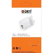 E-Den Dual Port USB Charger White