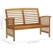 vidaXL Garden Bench 119 cm