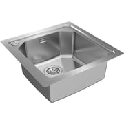 TEKA Inset Stainless Steel Sink with One Bowl Top/Flush Mount - Brooklyn 50 M-XP 1