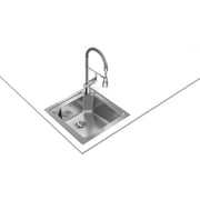 TEKA Inset Stainless Steel Sink with One Bowl Top/Flush Mount - Brooklyn 50 M-XP 1