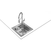 TEKA Inset Stainless Steel Sink with One Bowl Top/Flush Mount - Brooklyn 50 M-XP 1