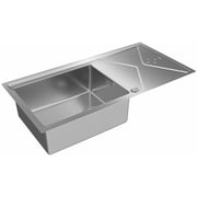 TEKA Top/Flush Reversible Stainless Steel Sink With One Bowl And One Drainer Brooklyn 60 M-Xp 1B 1D Plus