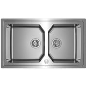 TEKA Top/Flush Stainless Steel Sink With Two Bowls And Silentsmart Brooklyn 90 M-Xp 2B