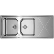 TEKA Top/Flush Reversible Stainless Steel Sink With Two Bowls And One Drainer Brooklyn 80 M-Xp 2B 1D