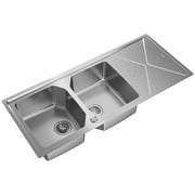 TEKA Top/Flush Reversible Stainless Steel Sink With Two Bowls And One Drainer Brooklyn 80 M-Xp 2B 1D