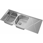 TEKA Top/Flush Reversible Stainless Steel Sink With Two Bowls And One Drainer Brooklyn 80 M-Xp 2B 1D