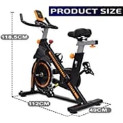 Skyland Fitness Exercise Bike/spin Bike For Home Cardio And Strength Training Workouts With Height Adjustable, Exercise Bike Em-1560-o Orange