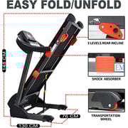 Skyland Fitness Treadmill For Home, Motor Power 5 Hp Peak With 3 Level Manual Incline And Bluetooth Speaker- Em-1290