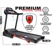 Skyland Fitness Treadmill For Home, Motor Power 5 Hp Peak With 3 Level Manual Incline And Bluetooth Speaker- Em-1290