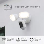 Ring B08FCWKNTB Wired Pro Floodlight Cam White