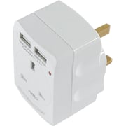 Kistenmacher Egk613bu 1way+2usb 5v Wall Socket Adapter