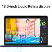 Apple MacBook Air 13.6-inch (2022) - Apple M2 Chip / 8GB RAM / 256GB SSD / 8-core GPU / macOS Monterey / English Keyboard / Midnight / International Version - [MLY33]